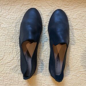Lucky Brand Dark Leather Slip-On Loafers